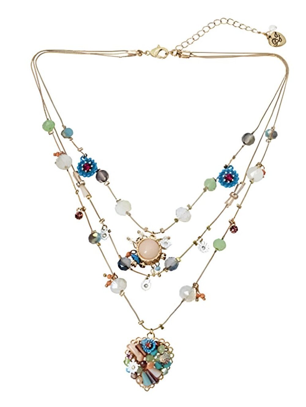 Womens Butterfly Charms Layered Necklace